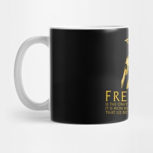 Ancient Greek Stoic Philosophy - Epictetus Quote On Freedom Mug